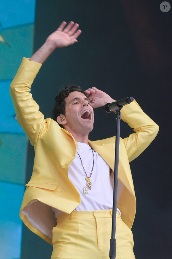 L'auteur-compositeur-interprète Mika sur scène pour le festival de l'île de Wight 2023, à NewPort, Royaume Uni, le 18 juin 2023. © Dawn Fletcher-Park/SOPA Images/Zuma Press/Bestimage 