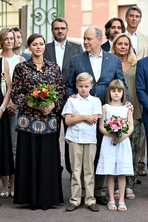 Le prince Albert II de Monaco, sa femme la princesse Charlene et leurs enfants, le prince héréditaire Jacques et la princesse Gabriella, accompagnés de Charlotte Casiraghi, de son fils Raphaël Elmaleh, de Dimittri Rassam, son mari et de leur fils Balthazar, entourés des membres du Conseil Municipal ont participé au traditionnel pique-nique des Monégasques " U Cavagnëtu " au parc Princesse Antoinette, à Monaco, le 9 septembre 2023. Après une messe célébrée par l'Archevêque de Monaco, tout le monde s'est retrouvé autour des inévitables barbajuans, accompagnés de pissaladières, de fougasses à l'anis et bien sûr de la socca. © Bruno Bebert / Bestimage 