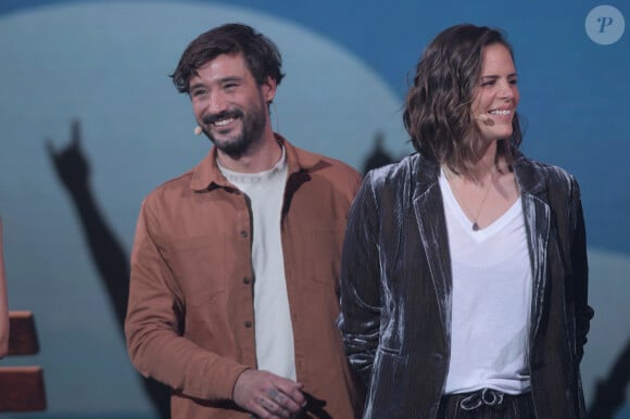 Exclusif - Jérémy Frérot, Laure Manaudou - Surprises - Enregistrement de l'émission "La Chanson secrète 11" à Paris, diffusée le 24 juin sur TF1. Après le succès des précédentes éditions, " LA CHANSON SECRETE ", présentée par N.Aliagas et produite par DMLS TV, revient sur TF1. 8 artistes ne savent rien de ce qui va se passer pour eux ! Ils ont accepté de jouer le jeu, de se laisser totalement surprendre, émouvoir, parfois même déstabiliser car ils vont découvrir en même temps que les téléspectateurs une surprise : une chanson qui leur est chère revisitée et réinterprétée par un artiste. Des mises en scène spectaculaires au service de l'émotion... Et des émotions fortes pour l'artiste assis dans le fauteuil grâce à la venue sur le plateau de proches et d'invités inattendus. Les téléspectateurs seront aux premières loges pour vivre ces moments d'intimité musicale rare. Dans ce nouveau numéro, un couple rare en télévision, un chef étoilé, un invité piégé venu pour répéter une surprise à un autre guest sans s'attendre à être lui-même invité dans le fauteuil, des participants exceptionnels tels que le frère d'un guest pour la première fois en France... © Cyril Moreau / Bestimage