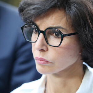 Rachida Dati, maire du 7ème arrondissement de Paris - Le ministre de l'Intérieur présente le plan tourisme et dévoile les renforts estivaux à Paris sur le parvis de la Tour Eiffel le 15 juin 2023. © Jonathan Rebboah / Panoramic / Bestimage