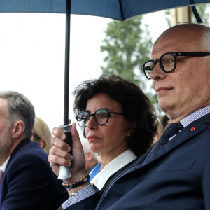 Rachida Dati, maire du 7ème arrondissement et l'ancien premier ministre Edouard Philippe lors de l'inauguration d'un quai Valéry Giscard d'Estaing attenant au Musée d'Orsay, à Paris, France, le 9 mai 2023. © Stéphane Lemouton/Bestimage 