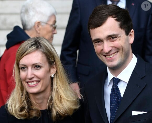 Les époux sont devenus parents pour la troisième il y a quelques jours
Le prince Amedeo et la princesse Elisabetta de Belgique - Leurs majestés le roi et la reine, leurs altesses royales le Grand-Duc et la Grande-Duchesse de Luxembourg et les membres de la famille royale assistent à la messe d'action de grâce à l'occasion du 25ème anniversaire du décès de sa majesté le roi Baudouin à Bruxelles en Belgique le 8 septembre 2018. 