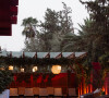 L'ouverture de l'hôtel s'est déroulée en janvier 2023
Inauguration du "Nobu Hotel Marrakech (Maroc)" en présence de R.de Niro, N.Matsushisa, M.Teper, tous trois fondateurs de la société "Nobu Hospitality" et des propriétaires de l'hôtel, D.Shamoon et A.Bennani, le 26 mai 2023. La traditionnelle cérémonie du saké célébrée ce soir-là a marqué l'ouverture officielle de l'établissement, le premier de la chaîne hôtelière en Afrique. La Cérémonie du Saké est un ancien rituel japonais qui consiste à briser avec un marteau en bois un tonneau de saké rond afin d'en dévoiler le contenu. Ce geste apporte l'harmonie et la bonne fortune à un nouveau projet. Cette coutume fait partie intégrante du lancement officiel de chaque hôtel et restaurant Nobu. © Dani Barbaran via Bestimage 