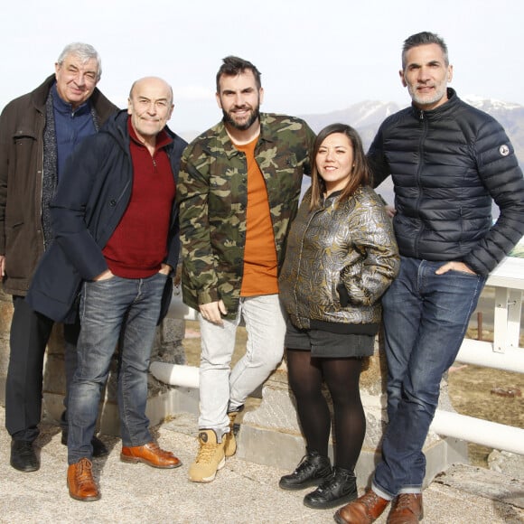 Thierry Heckendorn, Patrick Paroux ,Candiie, Laurent Ournac, Patrick Guérineau de Camping Paradis - Photocall lors du 22ème Festival des créations télévisuelles de Luchon. Le 8 février 2020 © Christophe Aubert via Bestimage