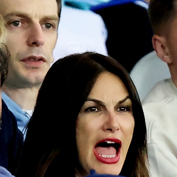 Helena Noguerra dans les tribunes lors du match de Poule A de la Coupe du Monde de Rugby France 2023 entre la France et l'Uruguay (27-12) au stade Pierre-Mauroy à Lille le 14 septembre 2023. © Cyril Moreau-Dominique Jacovides/Bestimage