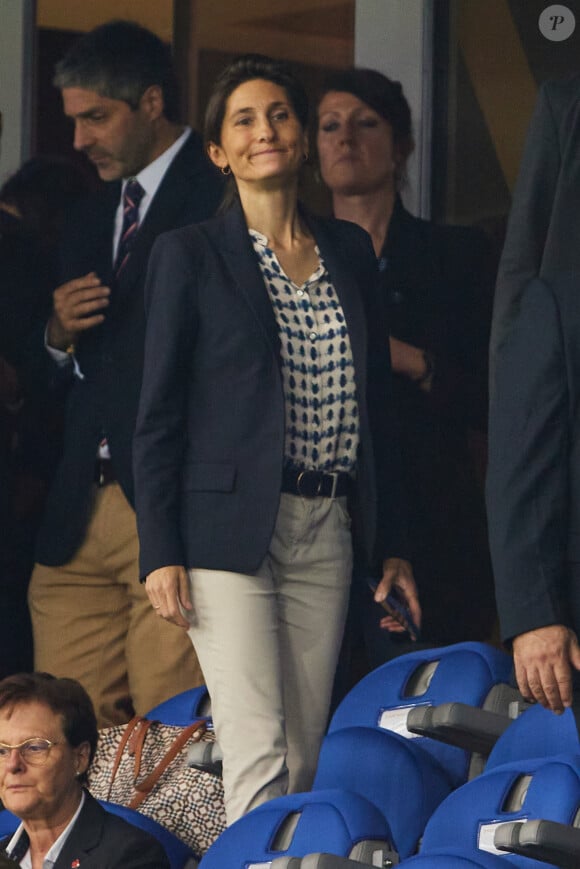 Amélie Oudéa-Castéra - People dans les tribunes lors du match de Poule A de la Coupe du Monde de Rugby France 2023 entre la France et l'Uruguay (27-12) au stade Pierre-Mauroy à Lille le 14 septembre 2023. © Cyril Moreau-Dominique Jacovides/Bestimage