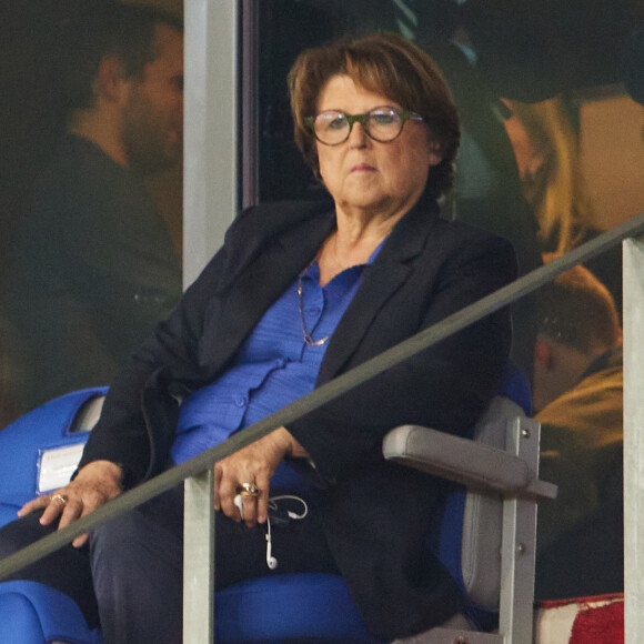 Martine Aubry, la maire de Lille était au stade
Martine Aubry - People dans les tribunes lors du match de Poule A de la Coupe du Monde de Rugby France 2023 entre la France et l'Uruguay (27-12) au stade Pierre-Mauroy à Lille le 14 septembre 2023. © Cyril Moreau-Dominique Jacovides/Bestimage