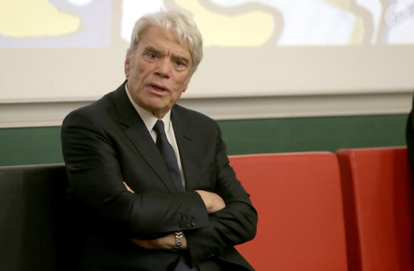 Exclusif - Bernard Tapie, nouveau parrain des étudiants en médecine, en compagnie de sa femme Dominique et de Christian Estrosi (maire de Nice) participe à la rentrée solennelle de la faculté de médecine de Nice, le 22 novembre 2018.