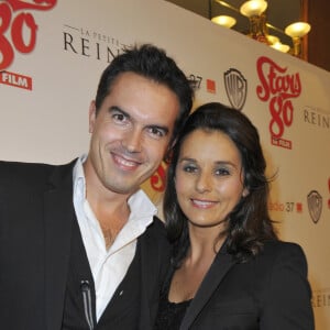 Faustine Bollaert et son mari Maxime Chattam - Avant-premiere du film "Stars 80" au Grand Rex le 19 octobre 2012