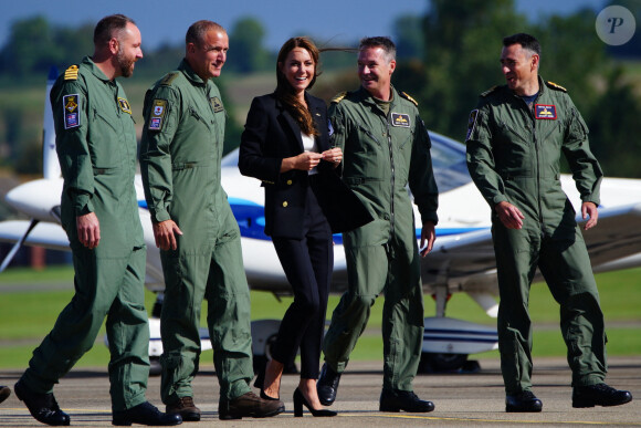 La princesse de Galles, Kate Catherine Middleton, en visite à la "Royal Naval Air Station" à Yeovilton. Le 18 septembre 2023 