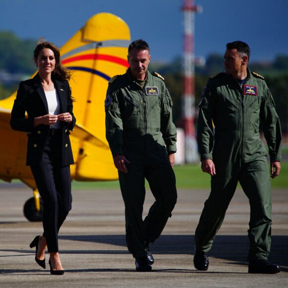 La princesse de Galles, Kate Catherine Middleton, en visite à la "Royal Naval Air Station" à Yeovilton. Le 18 septembre 2023 