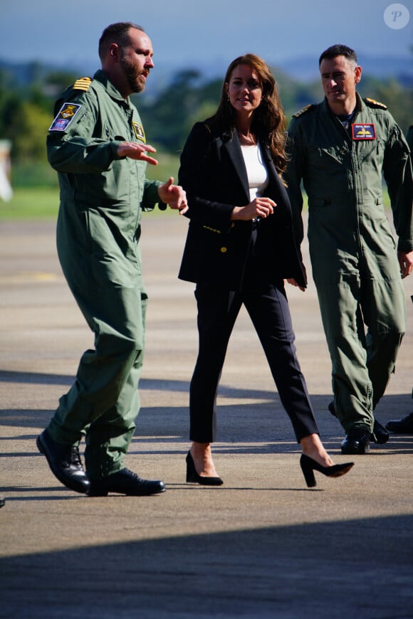 La princesse de Galles, Kate Catherine Middleton, en visite à la "Royal Naval Air Station" à Yeovilton. Le 18 septembre 2023 