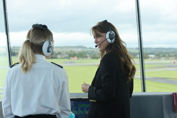 Catherine (Kate) Middleton, princesse de Galles, lors d'une visite à la Royal Naval Air Station (RNAS) Yeovilton, près de Yeovil dans le Somerset, l'une des deux principales stations aériennes de la Royal Navy et l'un des aérodromes militaires les plus fréquentés du Royaume-Uni, le lundi 18 septembre 2023. 