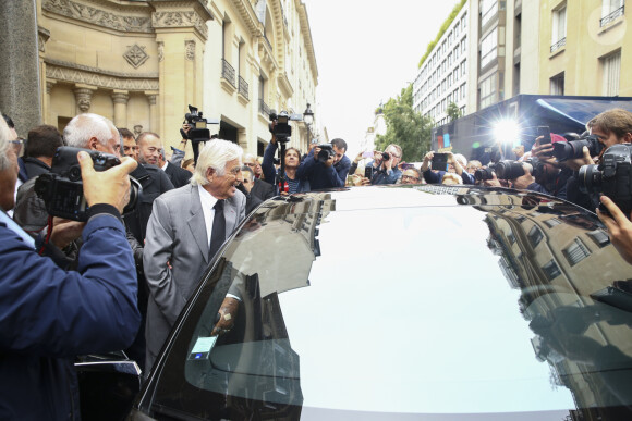 Jean-Paul Belmondo - Obsèques de Charles Gérard en la cathédrale arménienne Saint-Jean-Baptiste de Paris. Le 26 septembre 2019. © Gwendoline Le Goff/Bestimage  Funerals of the french actor Charles Gerard in Paris. On September 26th 2019