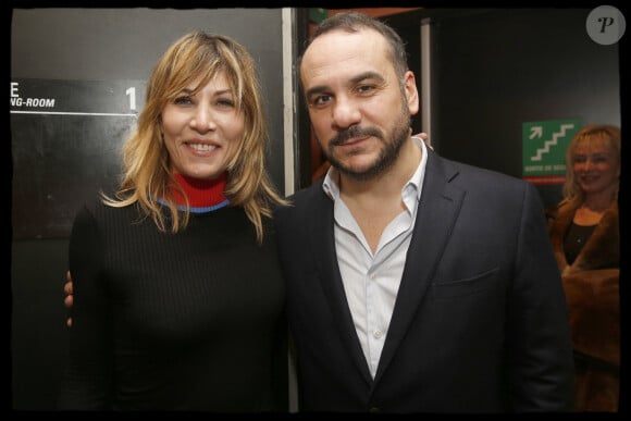 Exclusif - Mathilde Seigner et François-Xavier Demaison - Serge Lama en concert à l'Olympia dans le cadre de sa tournée " Je débute ". Paris, le 11 février 2018. © Alain Guizard / Bestimage 