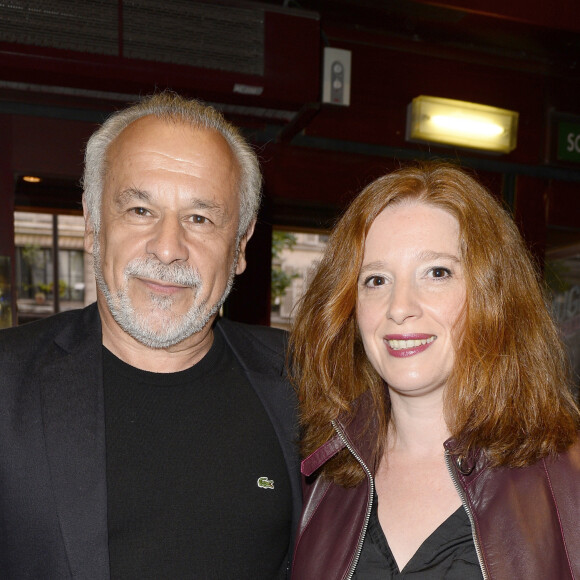 Francis Perrin et sa femme Gersende - 100ème du spectacle "Mugler Follies" au Théâtre le Comédia à Paris le 26 mai 2014.
