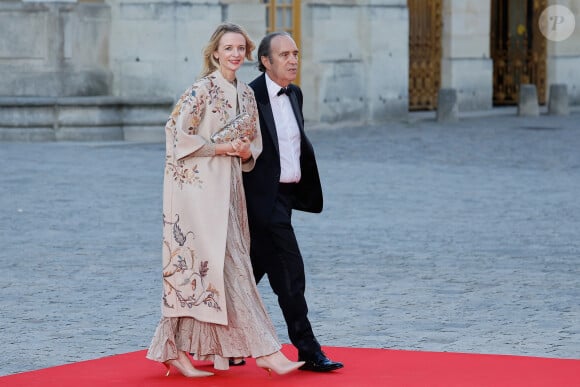 Delphine Arnault et son compagnon Xavier Niel - Dîner d'Etat au château de Versailles en l'honneur de la visite officielle du roi et de la reine d'Angleterre en France (20 - 22 septembre 2023). Le 20 septembre 2023. 150 invités triés sur le volet ont été conviés à cette occasion. © Moreau-Jacovides / Bestimage