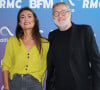 Julie Hammett et Laurent Ruquier lors de la conférence de presse de rentrée BFM TV. - RMC du groupe Altice France à Paris, France, le 31 août 2023. © Coadic Guirec/Bestimage 
