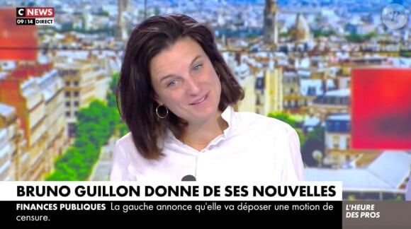 Eugénie Bastié sur le plateau de "L'heure des pros" sur CNews.