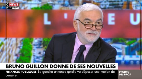 Pascal Praud sur le plateau de "L'heure des pros" sur CNews.