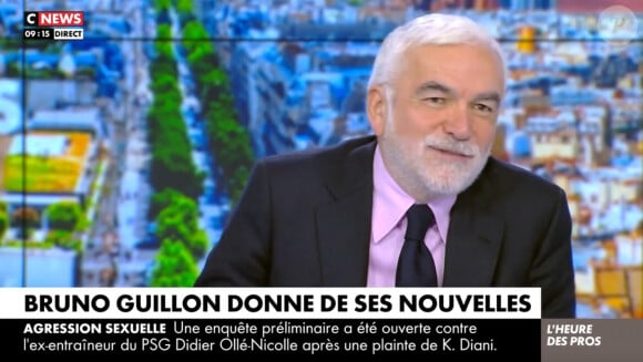 Pascal Praud sur le plateau de "L'heure des pros" sur CNews.