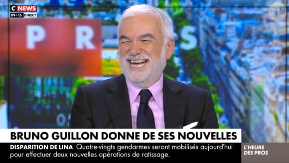 Pascal Praud sur le plateau de "L'heure des pros" sur CNews.