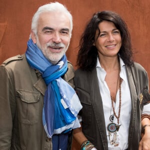 Pascal Praud et sa femme au village lors des internationaux de France de Roland Garros à Paris, le 3 juin 2017. © Dominique Jacovides - Cyril Moreau/ Bestimage 