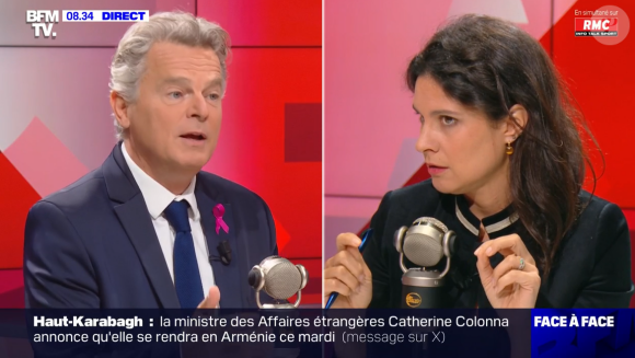 Apolline de Malherbe s'agace contre son invité Fabien Roussel dans son "Face à Face" sur BFMTV