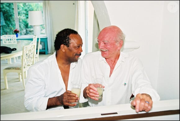 Quincy Jones et Eddie Barclay à Saint-Tropez.