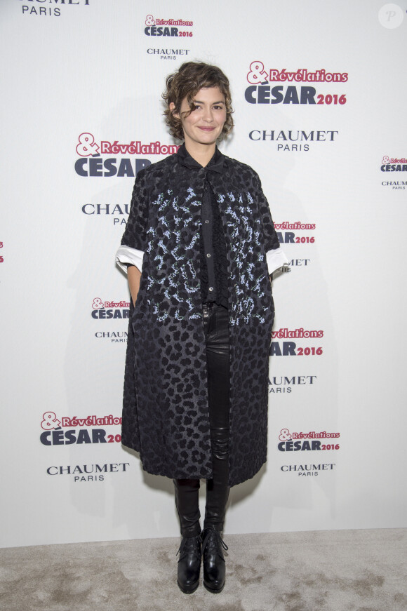 Audrey Tautou - Soirée des Révélations César 2016 dans les salons de la maison Chaumet place Vendôme à Paris, le 11 janvier 2016. 