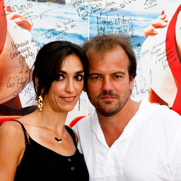 Stéphane Henon et sa femme Isabelle - Avant-première du film "Fiston" lors du 11ème festival "Les Hérault du cinéma et de la télé 2014" au Cap d'Agde, le 28 juin 2014.