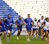 En cas de victoire, les Bleus termineront premier de leur groupe
Les joueurs de l'équpe de France de rugby lors d'une séance d'entraînement au stade OL de Decines-Charpieu, près de Lyon, dans le sud-est de la France, le 4 octobre 2023, lors de la Coupe du monde de rugby en France 2023.