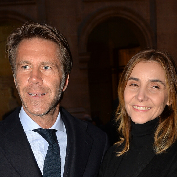 Le prince Emmanuel-Philibert de Savoie et sa femmme Clotilde Courau lors de la cérémonie d'installation de F.Mitterrand à l'académie des Beaux-Arts à Paris, France, le 6 février 2020. © Veeren/Bestimage 