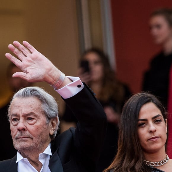Alain Delon et sa fille Anouchka Delon - Montée des marches du film "A Hidden Life" lors du 72ème Festival International du Film de Cannes, le 19 mai 2019.
