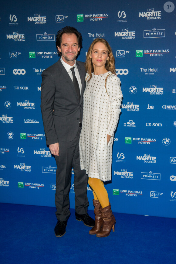 Stéphane de Groodt et Odile d'Oultremont lors de la 5ème de la cérémonie des Magritte du cinéma belge à Bruxelles le 7 février 2015. 