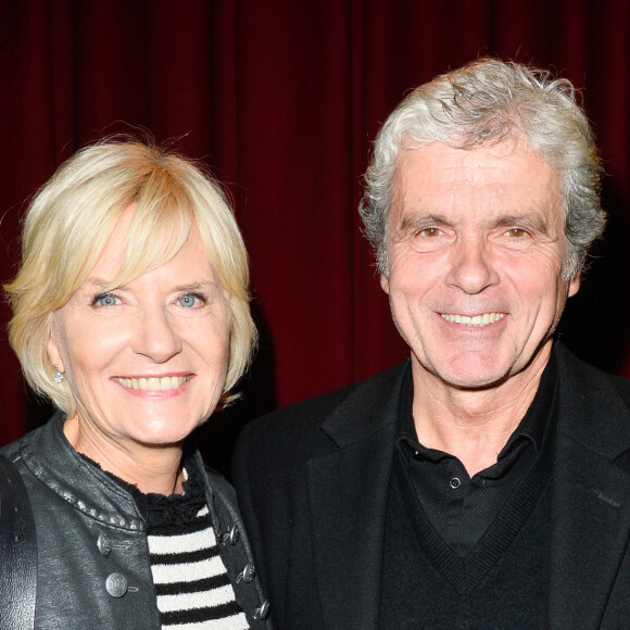 Exclusif - Claude Sérillon et sa femme Catherine Ceylac - Représentation de la pièce "Pleins Feux" au théâtre Hébertot à Paris le 2 février 2017. © Coadic Guirec/Bestimage (no web - No Blog pour suisse et Belgique) 