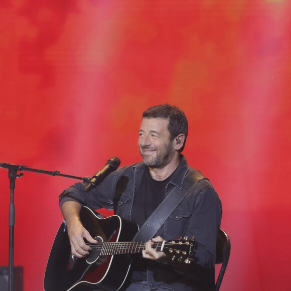 Exclusif - Patrick Bruel - Enregistrement du grand concert caritatif "Tous avec le Maroc" au Dôme de Paris, diffusée en direct sur M6 le 13 septembre 2023 © Jack Tribeca / Bestimage 