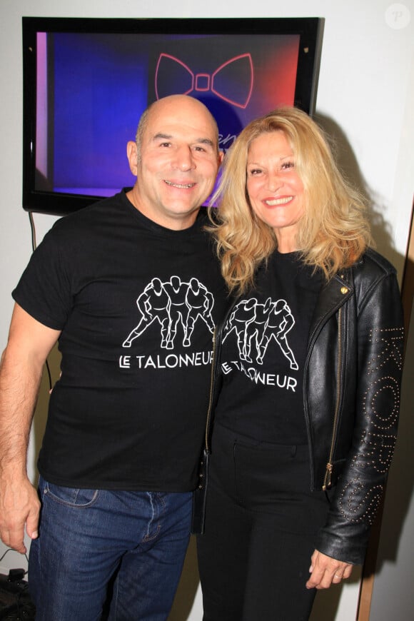 Exclusif - Vincent Moscato et sa femme Krystel lors de l'enregistrement de l'émission "L'Instant de Luxe" à Paris. Le 14 octobre 2021