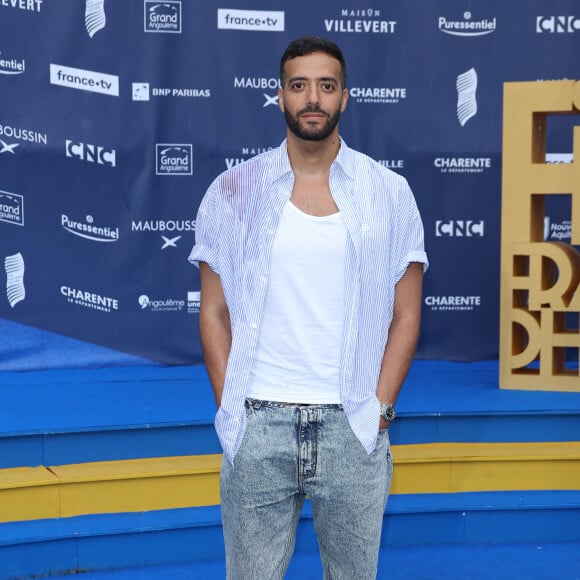 de cette comédie, qui avait failli le conduire à l'hôpital.
Tarek Boudali - Arrivées sur le tapis bleu de la 16ème édition du festival du film francophone de Angoulême le 26 août 2023. © Coadic Guirec / Bestimage 