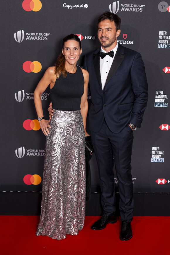 Juan Martin Hernandez et sa femme - Photocall des World Rugby Awards à l'Opéra Garnier à Paris le 29 octobre 2023. © Pierre Perusseau/Bestimage