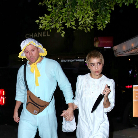 Channing Tatum et Zoë Kravitz à la soirée d'Halloween de Kendall Jenner au Chateau Marmont de Los Angeles.