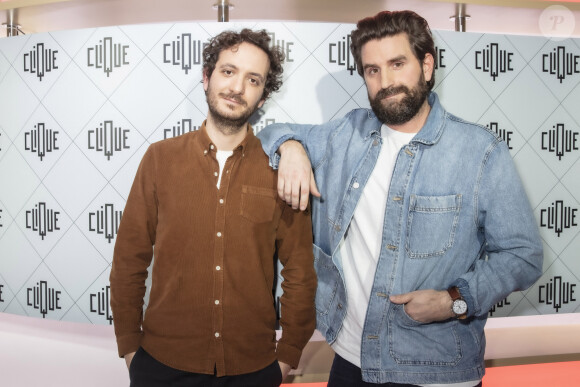 Exclusif - David Marsais, Grégoire Ludig (Palmashow) en backstage de l'émission Clique, présentée par M.Achour et diffusée le 05 février 2022 à 12h45 sur Canal+ en clair, à Paris, France, le 3 février 2022. © Jack Tribeca/Bestimage