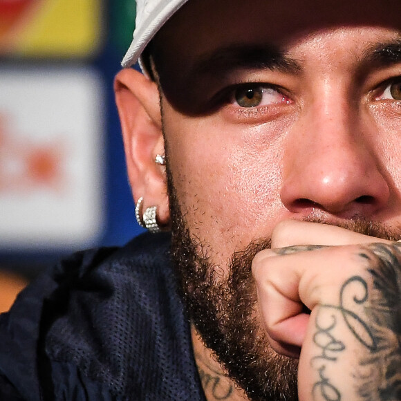 Neymar Jr. en conférence de presse au Parc Des Princes à Paris, le 13 février 2023. © Matthieu Mirville/Zuma Press/Bestimage