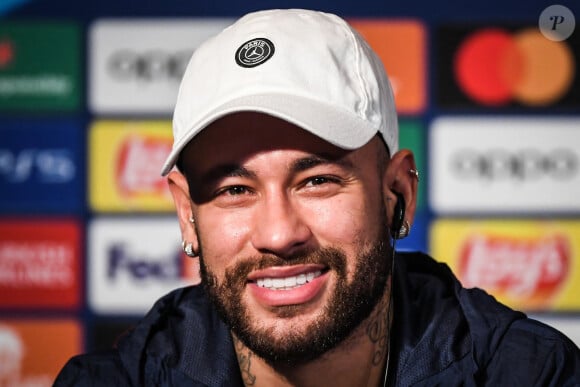 Neymar Jr. en conférence de presse au Parc Des Princes à Paris, le 13 février 2023. © Matthieu Mirville/Zuma Press/Bestimage