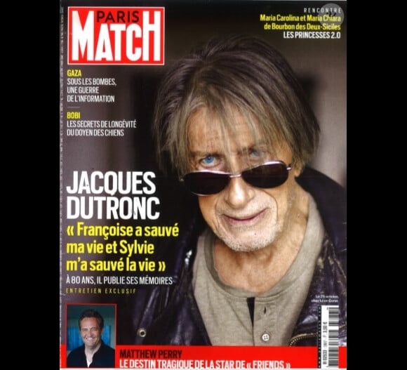 Retrouvez l'interview de Jacques Dutronc dans le magazine Paris Match du 2 novembre 2023.