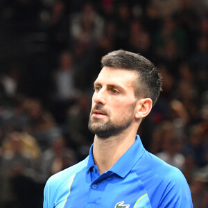 Novak Djokovic - Novak Djokovic remporte la demi-finale de l'Open Rolex Paris Masters à l'Accor Arena contre Andrey Rublev, Paris le 4 novembre 2023. © Veeren/Bestimage