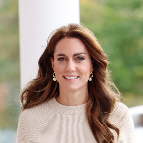 Catherine (Kate) Middleton, princesse de Galles, arrive à l'université de Nottingham dans le cadre de la Journée mondiale de la santé mentale (World Mental Health Day), le 11 octobre 2023