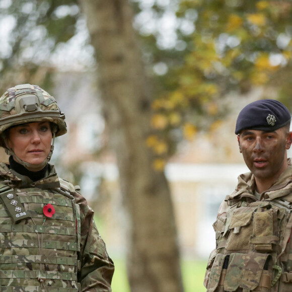 Kate Middleton - Visite au 1er Queen's Dragoon Guards à la caserne Robertson, Dareham, dans le Norfolk. Le 8 novembre 2023.