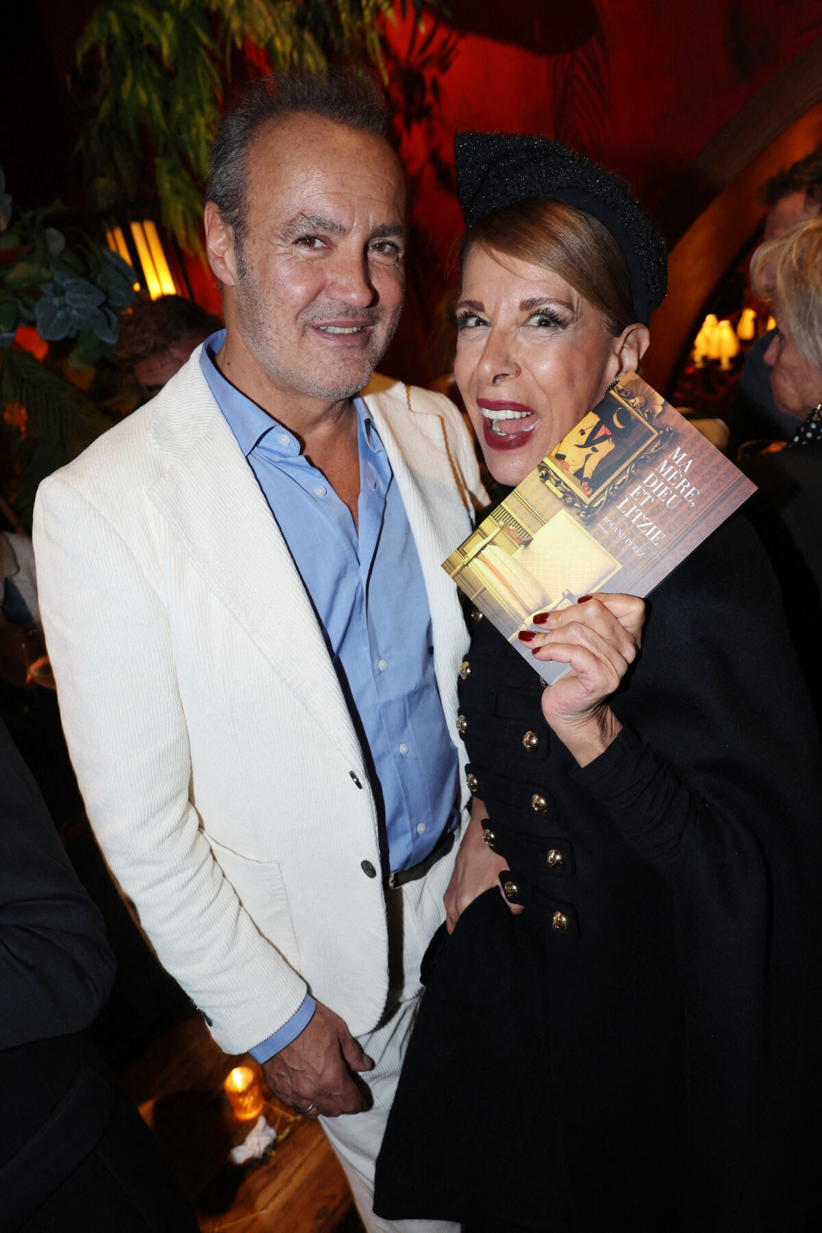 Photo : Exclusif - Roland Perez et Caroline Delage à la soirée de Roland  Perez pour la sortie de son nouveau livre Ma Mere, Dieu et Litzie au  Buddha Bar à Paris