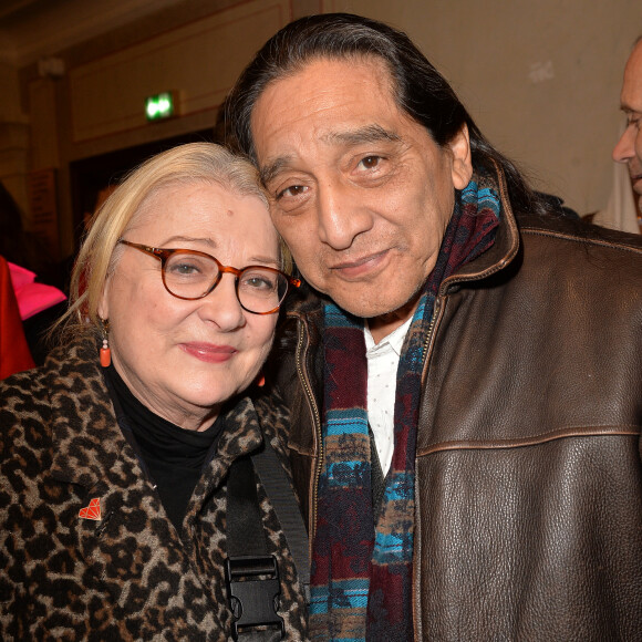 Josiane Balasko et son mari George Aguilar lors du photocall du dernier défilé de mode Haute-Couture printemps-été 2020 "Jean-Paul Gaultier" au théâtre du Châtelet à Paris, France, le 22 janvier 2020. © Veeren-Clovis/Bestimage 